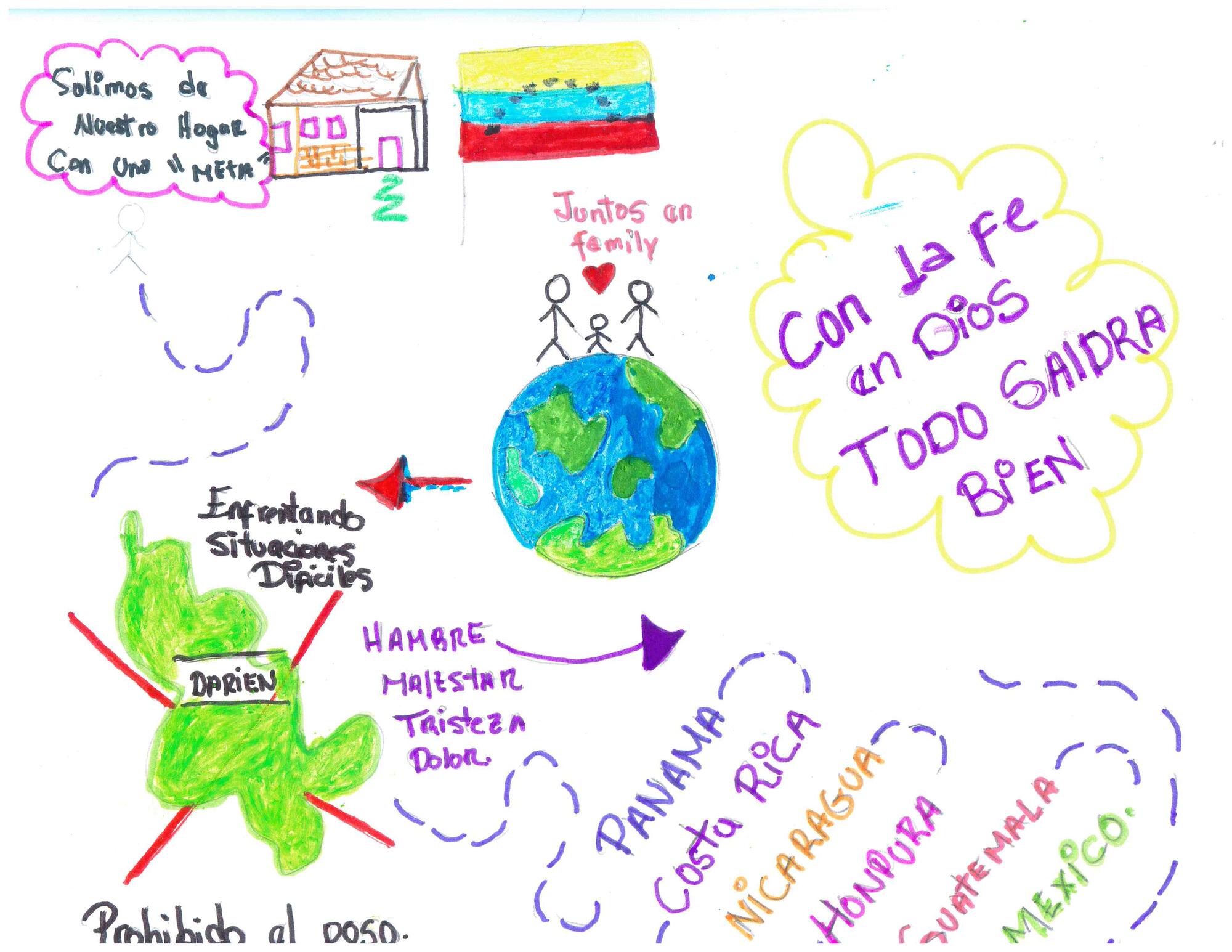 Colorful stories: migrants draw their experiences on the road through Central America